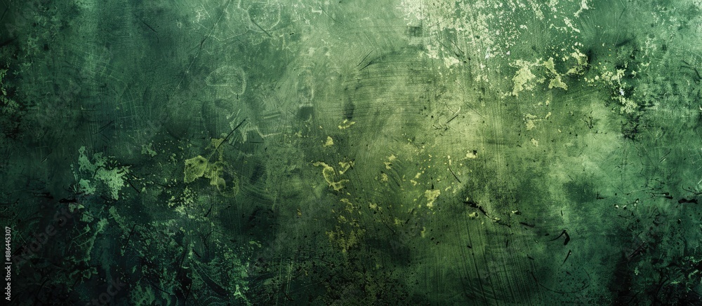 Poster grunge background in green hues with copy space image
