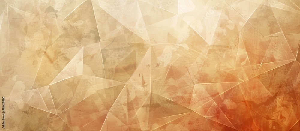 Fototapete A geometric background in beige and brown tones with space for adding images. with copy space image. Place for adding text or design