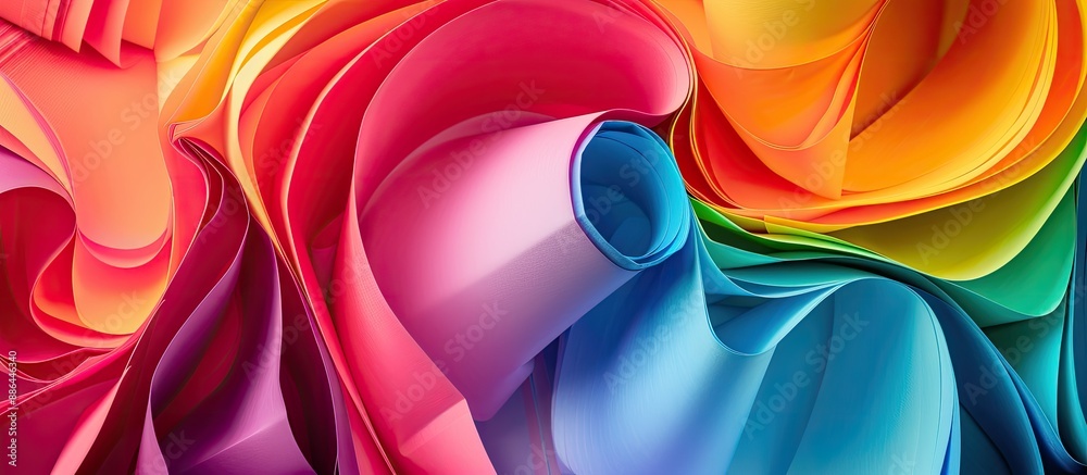 Poster vibrant abstract paper with copy space image