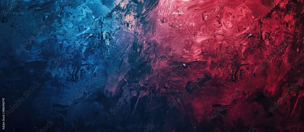 Poster Rectangular background with blue and red tones for copy space image