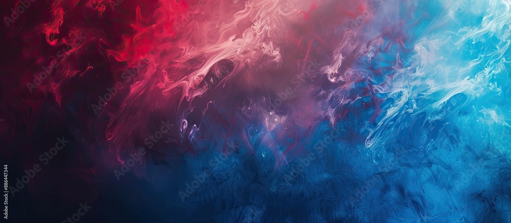 Poster Rectangular background with blue and red tones for copy space image