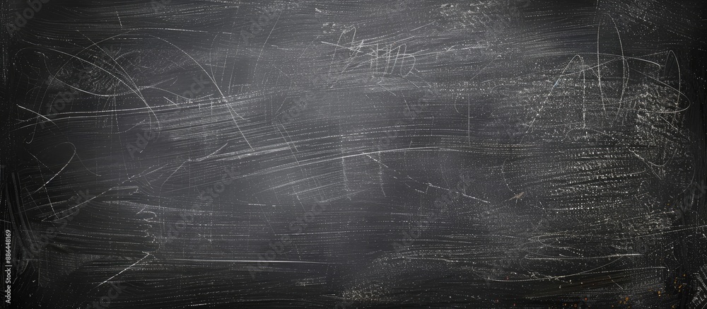Poster Vintage school chalkboard background with black color and space for image insertion. with copy space image. Place for adding text or design