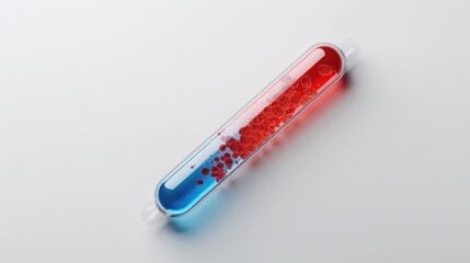 Icon of a lab test tube, set on a clean white background, symbolizing medical tests and diagnostics.