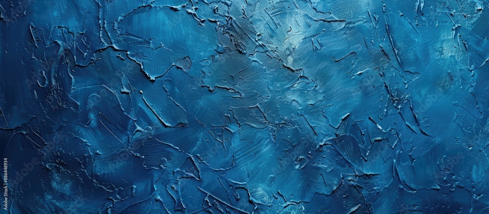 Leinwandbilder Gradient background design with a beautiful navy blue stucco wall pattern texture for a decorative abstract atmosphere in a copy space image