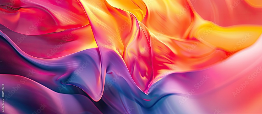 Aufkleber vivid abstract shapes with blurred colors fill the copy space image