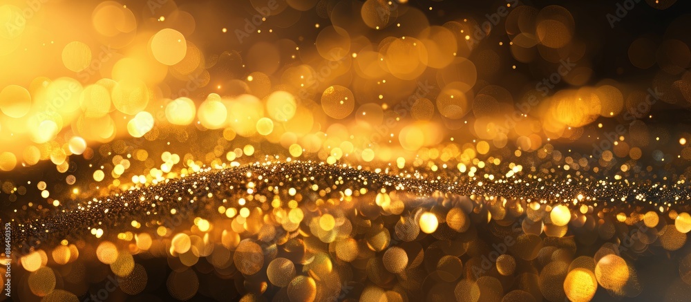 Poster Background in shiny gold with copyspace image