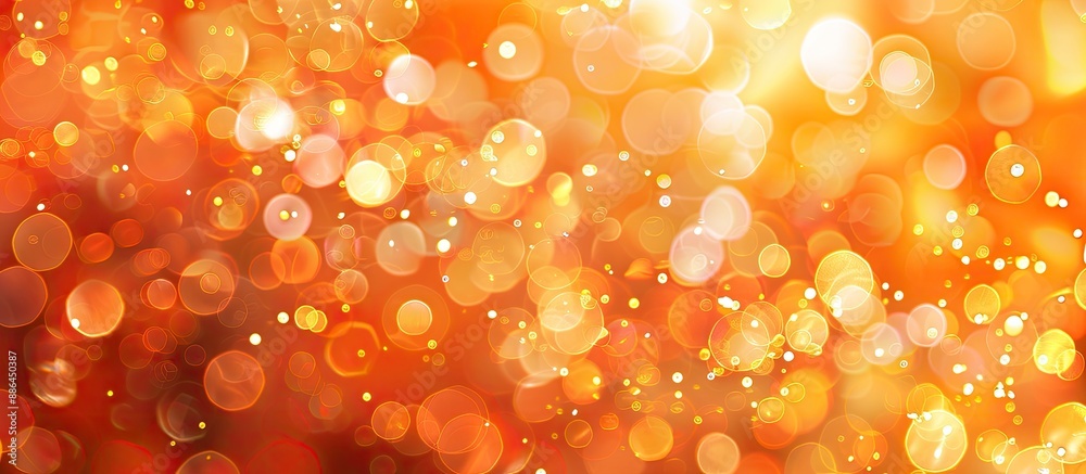 Fototapete bokeh background in abstract orange hues with copy space image