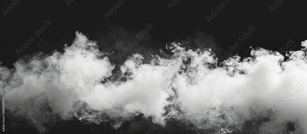 Aufkleber sparse black backdrop contrasted by billowing white steam creates an impactful copy space image