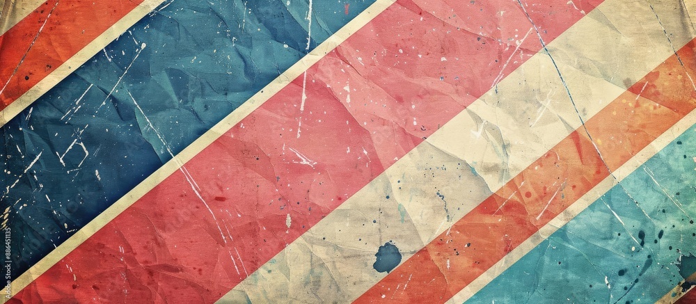 Aufkleber Abstract grunge retro paper texture with strips background perfect for your design with copy space image