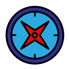 Compass Vector Filled Icon Design