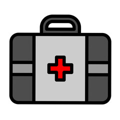 First Aid Kit Vector Filled Icon Design