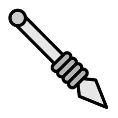 Spear Vector Filled Icon Design