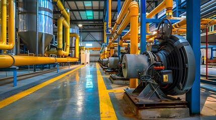 industrial, water, condenser, pump, hvac, air conditioning, system, piping, line, chiller, plant room, factory, commercial, building, industrial construction, maintenance, equipment, machinery, metal,