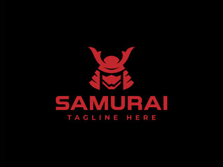 samurai logo vector illustration. logo templates