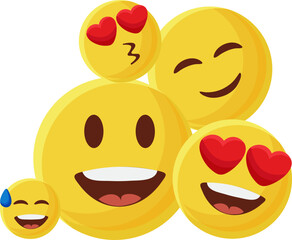 Group Face Emoticon Illustration