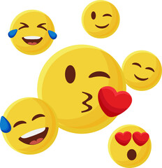 Group Face Emoticon Illustration