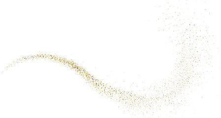 Gold glitter. Golden sparkle confetti. Shiny glittering dust.
