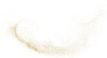 Gold glitter. Golden sparkle confetti. Shiny glittering dust.
