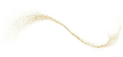 Gold glitter. Golden sparkle confetti. Shiny glittering dust.

