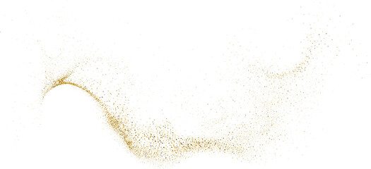 Gold glitter. Golden sparkle confetti. Shiny glittering dust.
