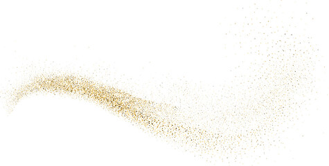 Gold glitter. Golden sparkle confetti. Shiny glittering dust.
