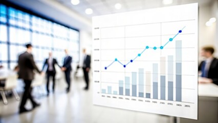 Dynamic Business Report Background with Overlay Graphs
