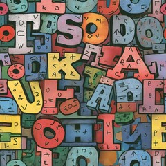 Back to School Blackboard Classroom Seamless Tiled Wallpaper Background