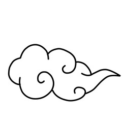 Vector illustration of monochrome chinese style clouds