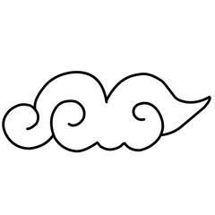 Vector illustration of monochrome chinese style clouds