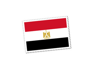 Briefmarke mit der Fahne, Nationalflagge von Ägypten