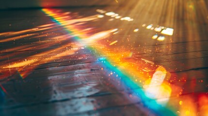 A spectrum of light refracted through a prism, offering a colorful and scientific appeal. 