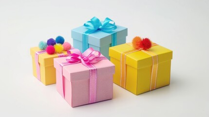 Fototapeta premium Colorful Gift Boxes with Bows