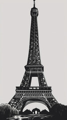 Silhouette chalk Paris vector image