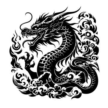 black dragon tattoo design