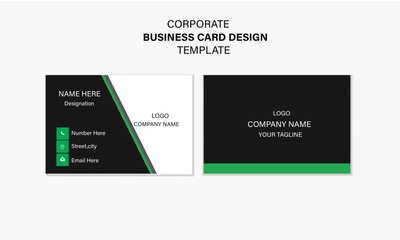  Creative modern name card and clean corporate business card template design