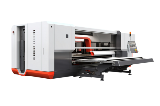 Precision CNC Machine Ready To Carve Wood In A Workshop Setting on a White or Clear Surface PNG Transparent Background