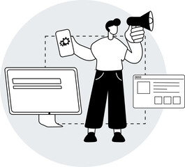 Business Digital Marketing Duotone Style