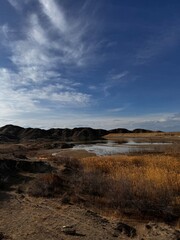 sunset on the desert