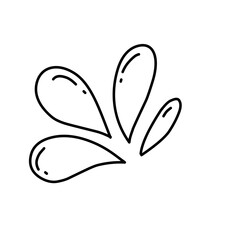 Water drops doodle icon sign. Decorative Droplet splash symbol. Hand drawn ink sketch. Vector illustration