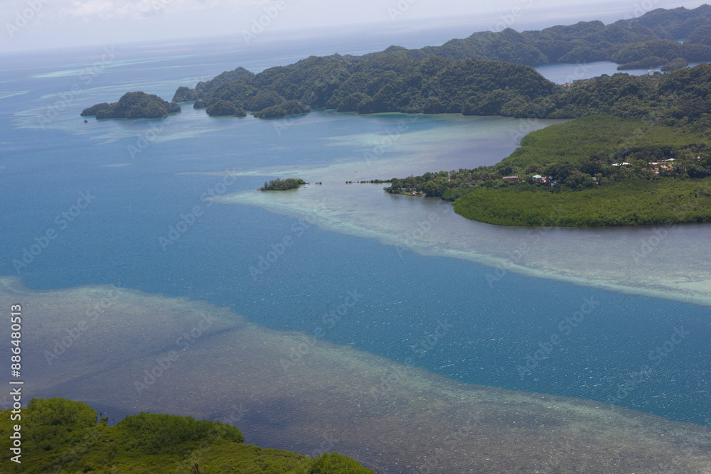 Canvas Prints Palau islands view from above on a sunny autumn day