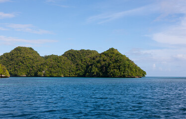 Palau landscape on a sunny autumn day