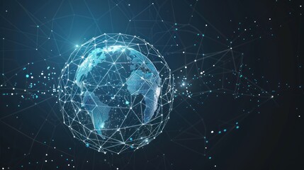 Obraz premium Global Network of Connections - Digital World