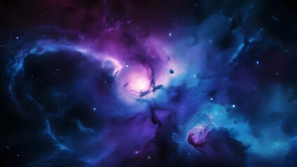 Fototapeta premium Enigmatic Swirls and Starry Specks in a Celestial Sea Abstract Background
