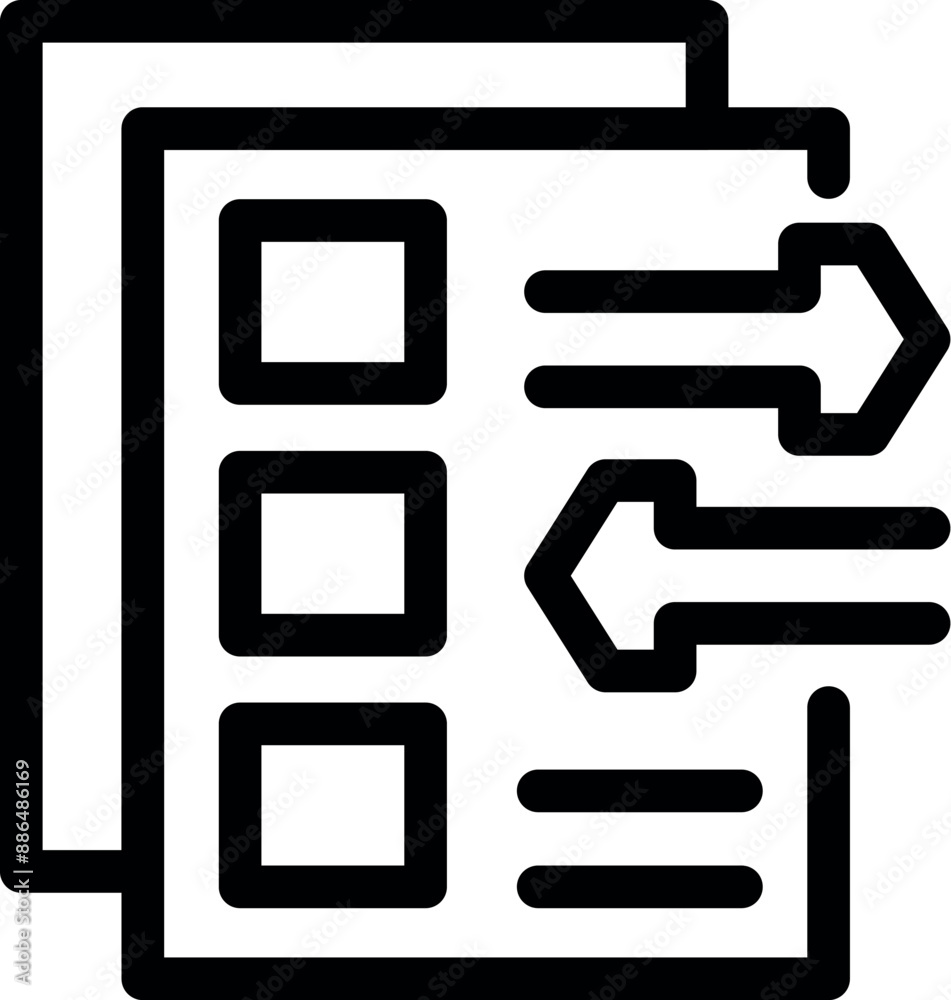 Wall mural digital document exchange showing data transferring icon