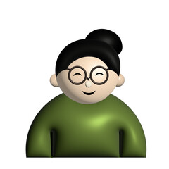 Grandmother illustration 3D 