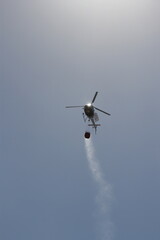 Helicopter on its way to fight a wildfire in Portugal.