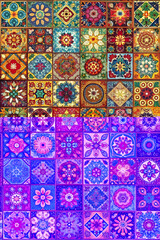 Ethnic Floral Pattern with Vintage Mandala Element
