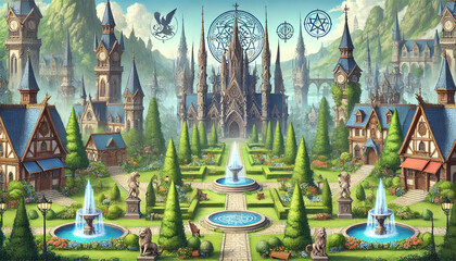 Magical academy setting for RPG game