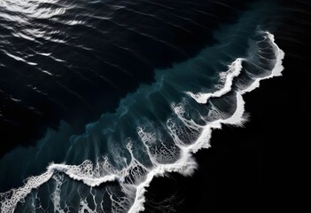 Beautiful beach scenery, high angle view of the sea