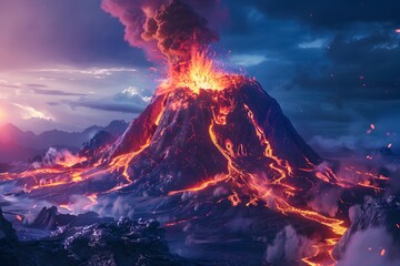 Fototapeta premium volcanic eruption